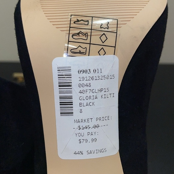 Michael Michael Kors Gloria Kiltie Chunk Heel Suede Shoes. Size 8. - Picture 11 of 13